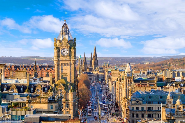 Edinburgh old town and castle