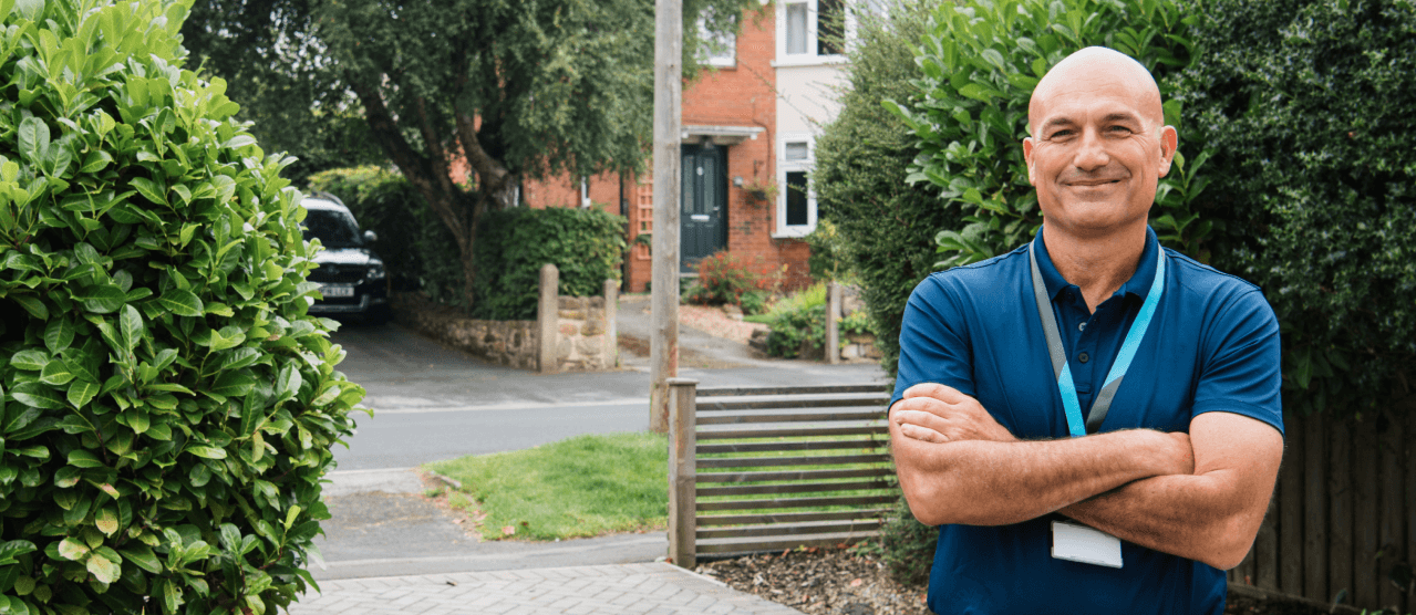 D&G engineer standing outside a property